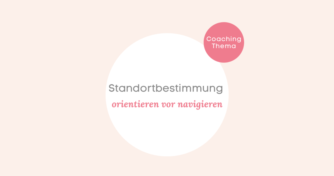 Standortbestimmung - orientieren vor navigieren